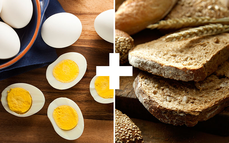 Eggs And Whole Grain Bread High Protein